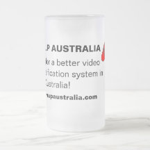 Crezca Australia - taza del vidrio esmerilado