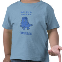 crezca el azul del dinosaurio camiseta