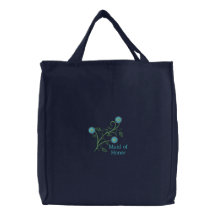 Criada de la bolsa de asas bordada floral de la lo