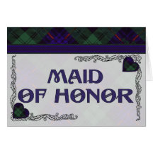 Criada de la invitación del honor - tartán de Barc Tarjetón