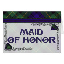 Criada de la invitación del honor - tartán de Barc Felicitación