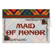 Criada de la invitación del honor - tartán de Buch Tarjeton