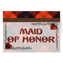Criada de la invitación del honor - tartán de Rams Felicitación