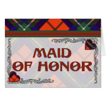 Criada de la invitación del honor - tartán de Ruth Felicitaciones