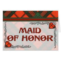 Criada de la invitación del honor - tartán de Scot Tarjetas