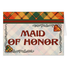 Criada de la invitación del honor - tartán de Stra Felicitación