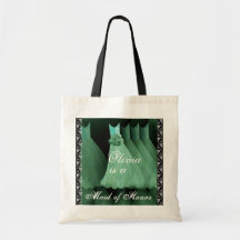 Criada de la VERDE MENTA de la bolsa de asas del a