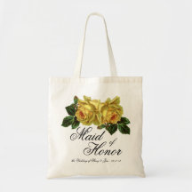 Criada del favor floral del boda del tote del hono bolsas de mano