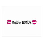 Criada del honor (besos de los labios) tarjetas postales