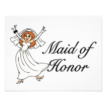 Criada del honor (novia) comunicado personalizado