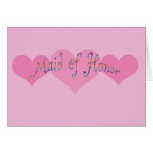 Criada del honor tarjetas