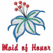 Criada del polo para mujer bordado floral del hono
