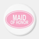 Criada del rosa oval de HonorWedding Imanes Para Frigoríficos