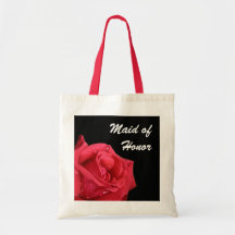 Criada elegante de rosa rojo del bolso del regalo  bolsa lienzo