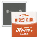 Criada personalizada de la novia del equipo del bo