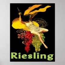 Criada Riesling del vino Posters