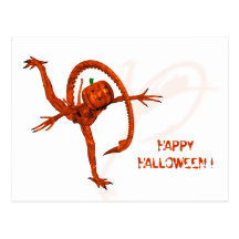 Criatura de Halloween de la calabaza de la galaxia Postales