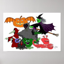 Criaturas de Halloween Posters