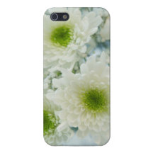 Crisantemo blanco iPhone 5 carcasas