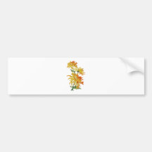 Crisantemo chino de oro bordado pegatina de parachoque