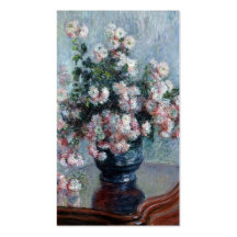 Crisantemos - Claude Monet Plantillas De Tarjetas Personales