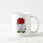 Crisantemos japoneses - salador del granate y de J Taza De Café