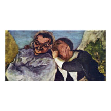Crispin y Scapin de Daumier Honoré Tarjeta Personal