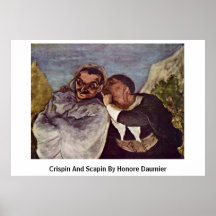Crispin y Scapin de Honore Daumier Poster