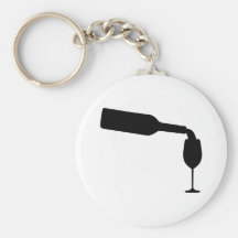 Cristal de botellas de vino llavero personalizado