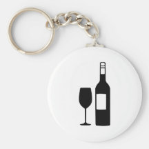 Cristal de botellas de vino llaveros