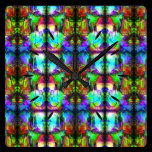 Cristal de colores reloj de pared