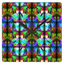 Cristal de colores reloj