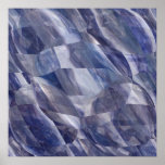 Cristales de zafiro azules - la luz y la sombra tr posters