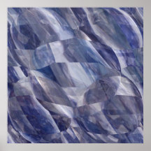 Cristales de zafiro azules - la luz y la sombra tr posters