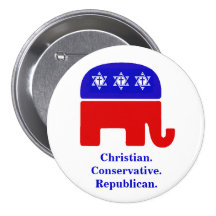 Cristiano. Conservador. Republicano Pins