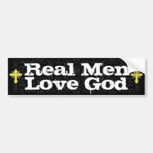 Cristiano real de dios del amor de los hombres pegatina de parachoque