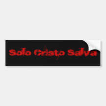 Cristo a solas Salva (Rojo/negro) Etiqueta De Parachoque