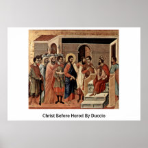 Cristo antes de Herod por Duccio Posters