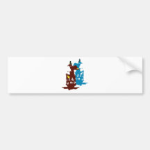 cristo depumarabule etiqueta de parachoque