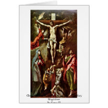 Cristo en la cruz tarjetón