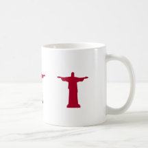 Cristo la silueta RJ del redentor Taza De Café