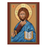 Cristo la tarjeta ligera del rezo del donante postales