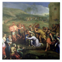Cristo que lleva la cruz, 1684 (aceite en lona) teja  ceramica
