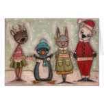 Critters del navidad - tarjeta de Navidad