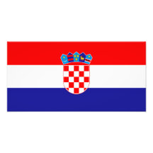 Croacia - bandera croata arte con fotos