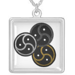 CROMO del EMBLEMA de BDSM, ORO y PLATA - colgante