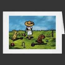Croquet con los amigos tarjetas