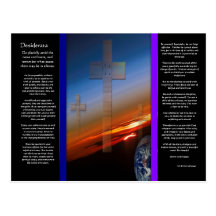 Cruces de los DESIDERÁTUMS sobre la postal de la t