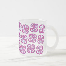 Cruces espirales magentas tazas de café