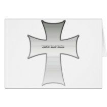 Crucifijo de plata tarjetas